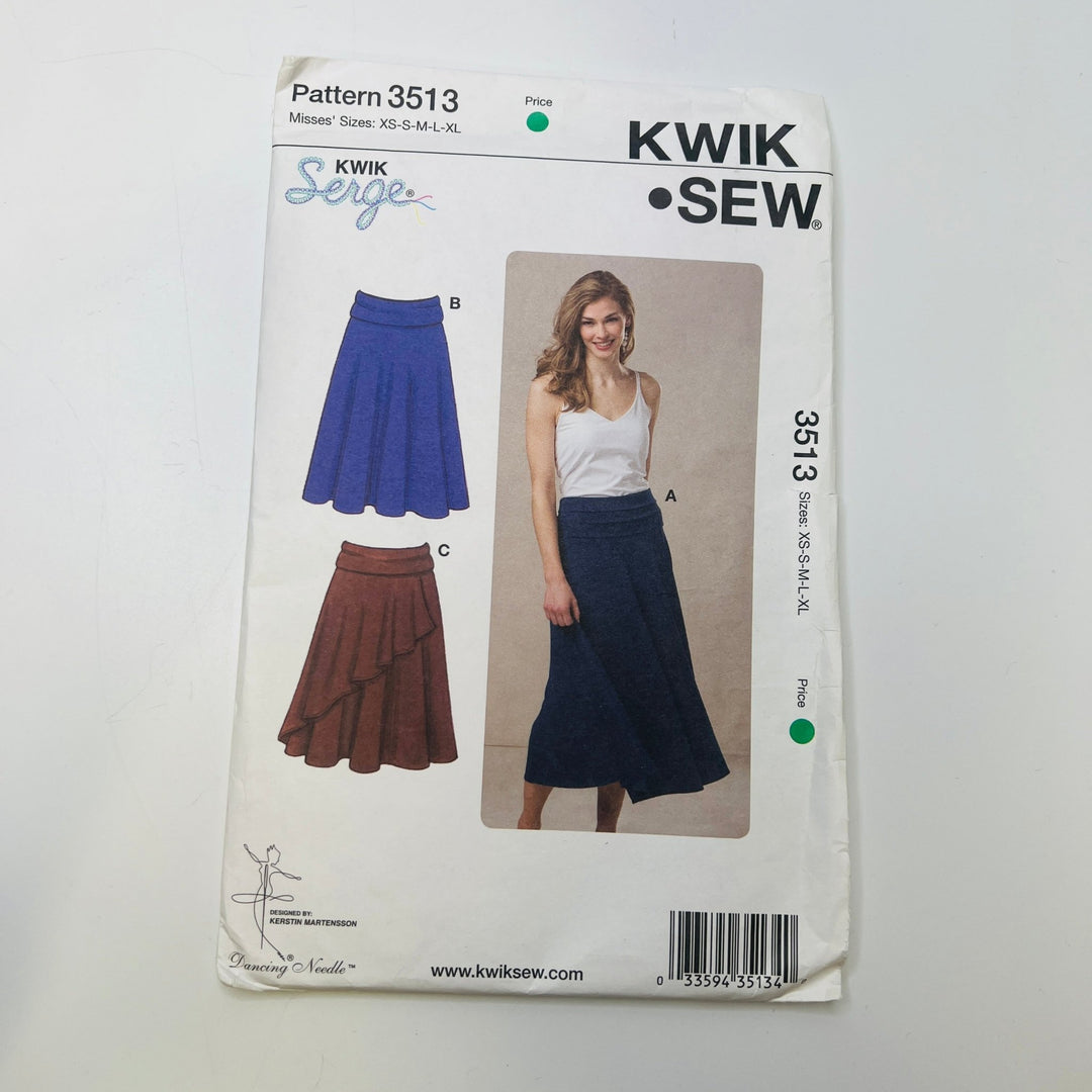 Sewing Pattern - Womenswear - Kwik Sew 3513 - True Deadstock supplies Fabric by private - Sustainable Textile | FABCYCLE
