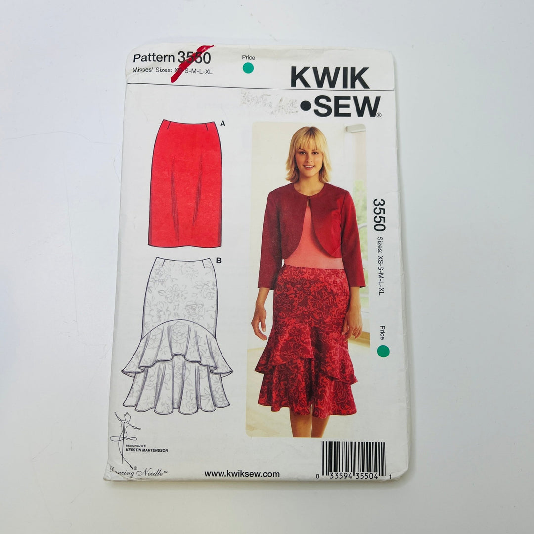 Sewing Pattern - Womenswear - Kwik Sew 3550 - True Deadstock supplies Fabric by private - Sustainable Textile | FABCYCLE