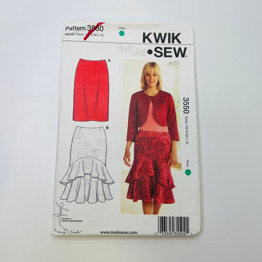 Sewing Pattern - Womenswear - Kwik Sew 3550 - True Deadstock supplies Fabric by private - Sustainable Textile | FABCYCLE