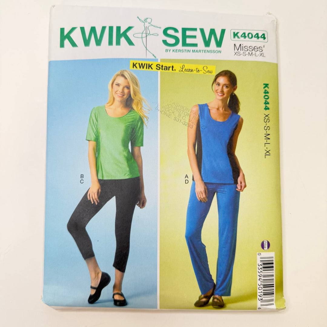 Sewing Pattern - Womenswear - Kwik Sew 4044 - True Deadstock supplies Fabric by private - Sustainable Textile | FABCYCLE
