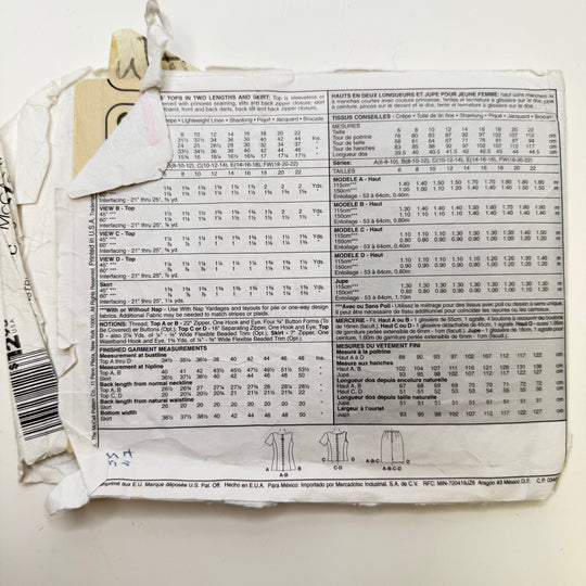 Sewing Pattern - Womenswear - McCall&