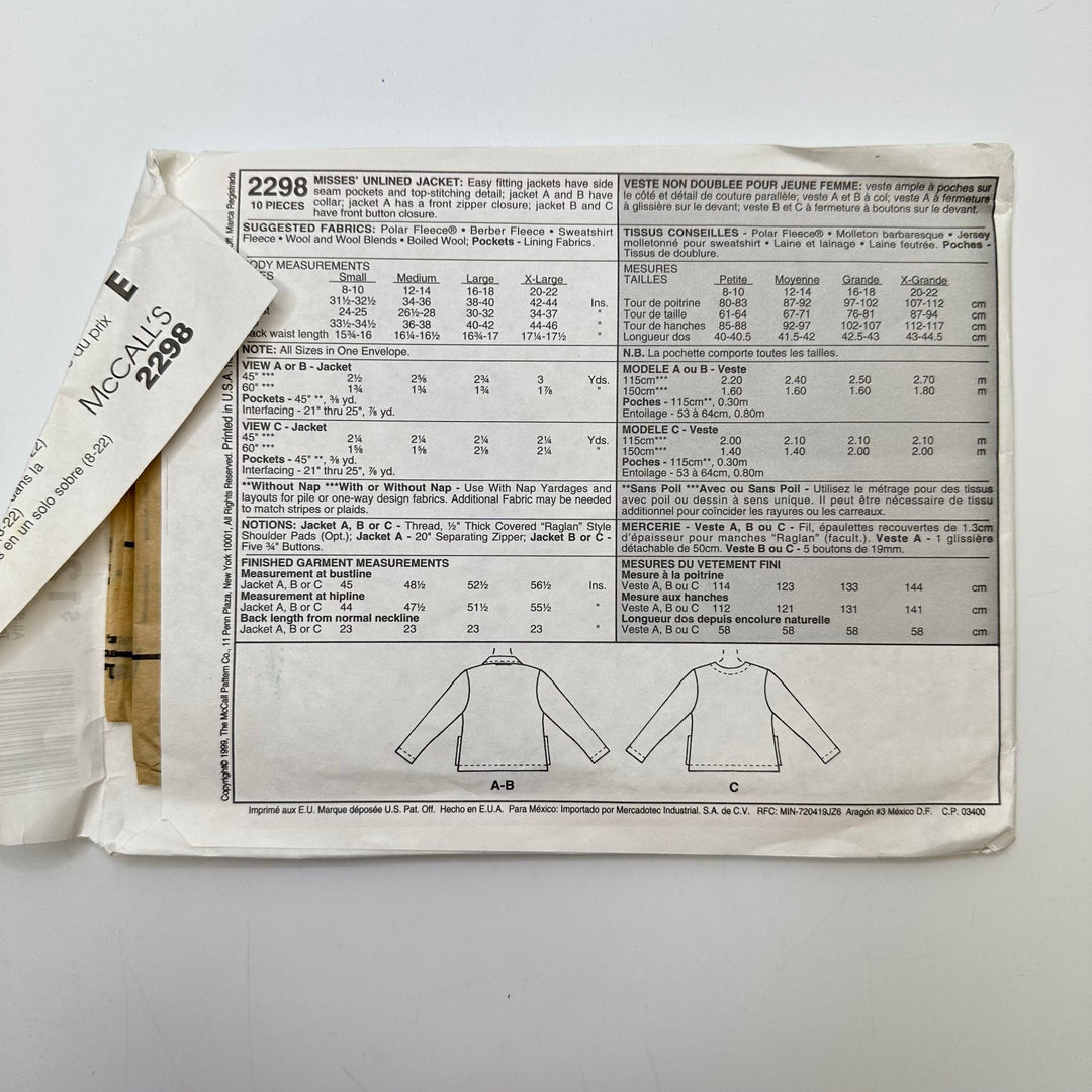 Sewing Pattern - Womenswear - McCall&
