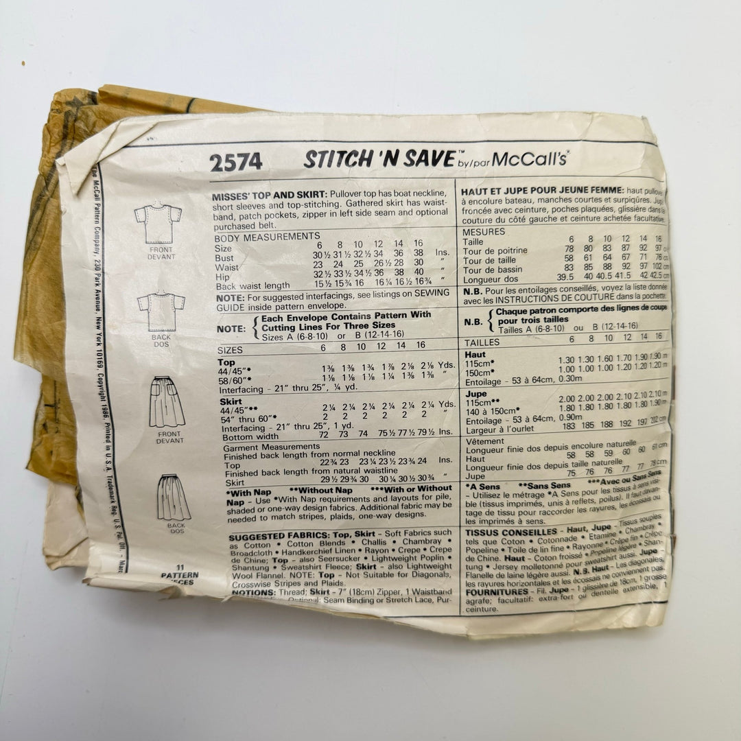 Sewing Pattern - Womenswear - McCall&