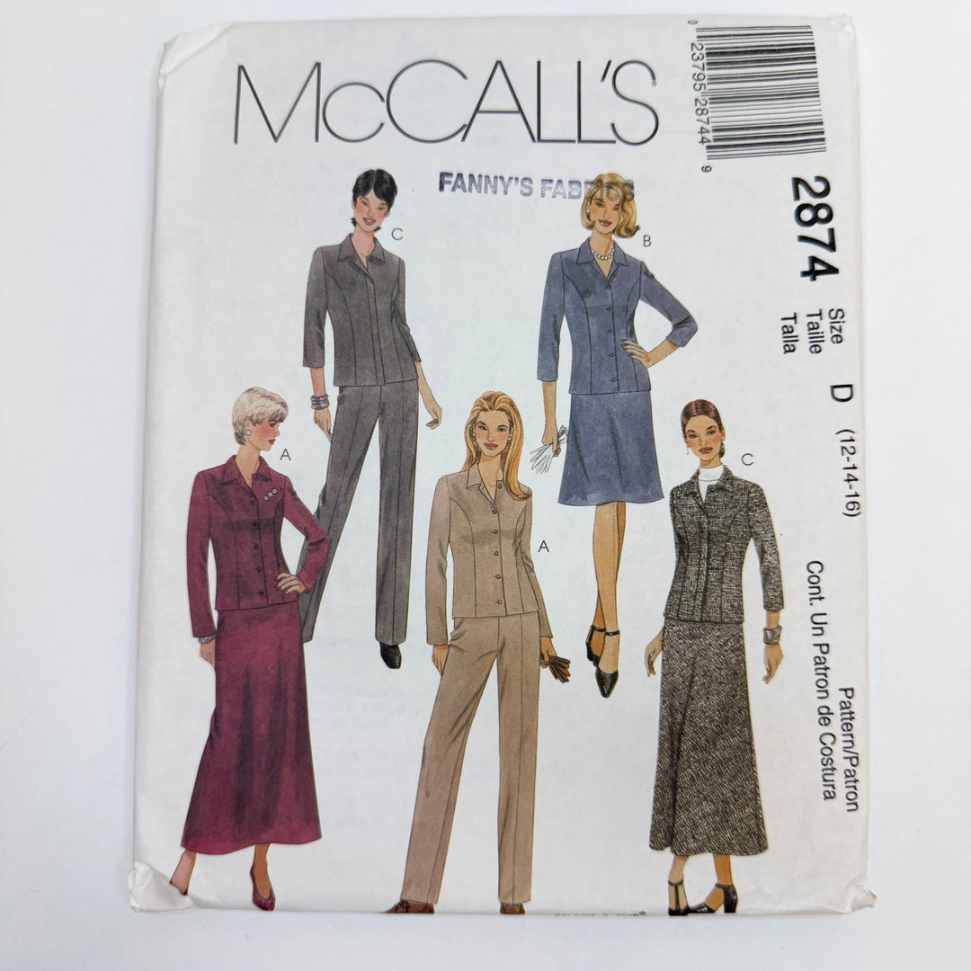 Sewing Pattern - Womenswear - McCall's 2874 - True Deadstock supplies Fabric by private - Sustainable Textile | FABCYCLE