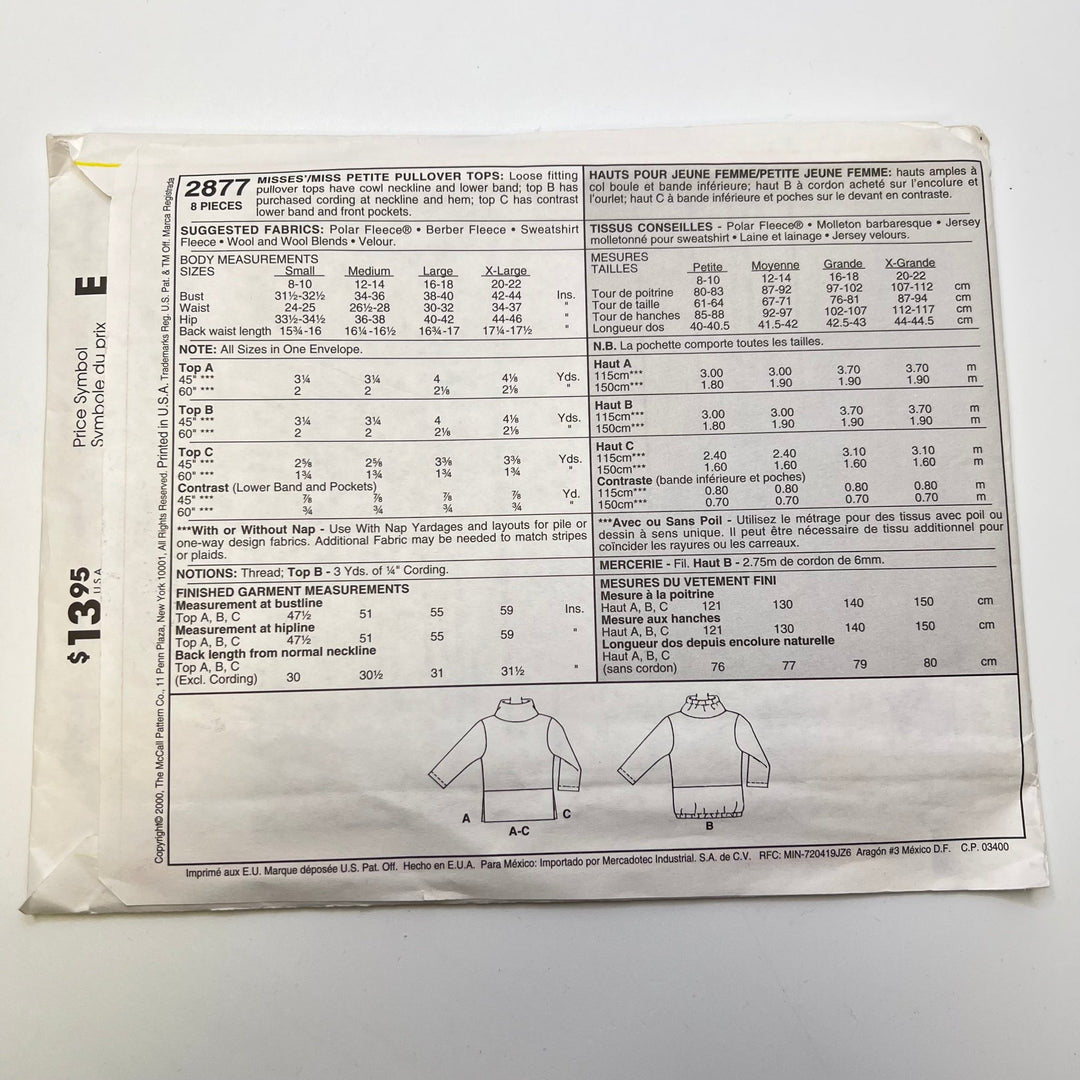 Sewing Pattern - Womenswear - McCall&