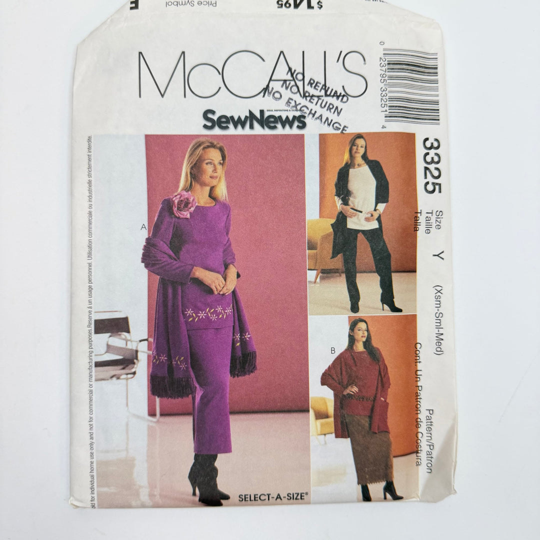 Sewing Pattern - Womenswear - McCall's 3325 - True Deadstock supplies Fabric by private - Sustainable Textile | FABCYCLE