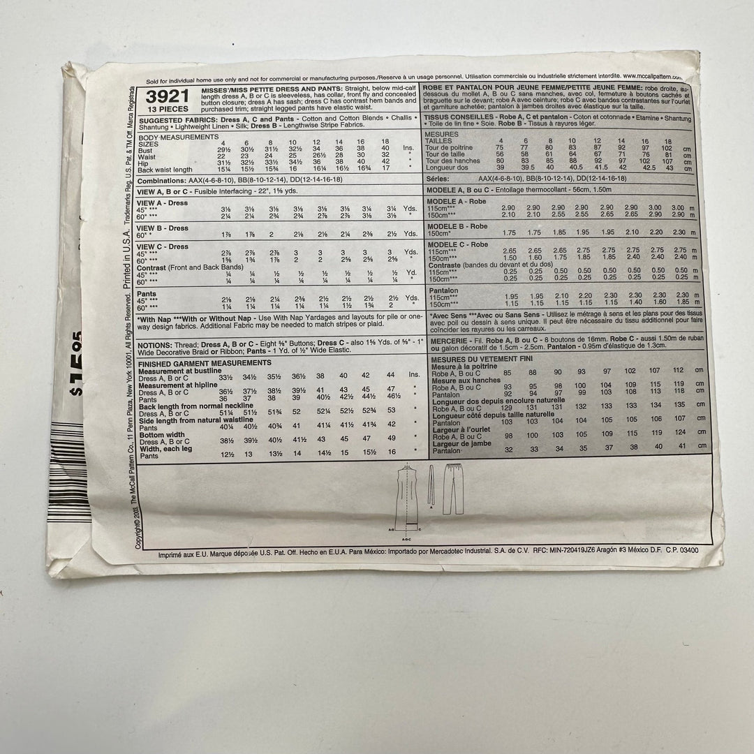 Sewing Pattern - Womenswear - McCall&