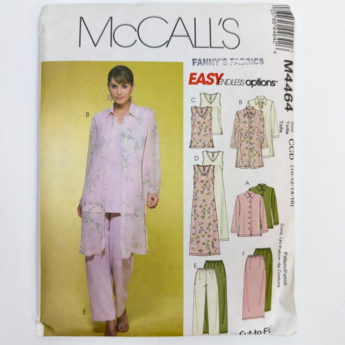 Sewing Pattern - Womenswear - McCall's 4464 - True Deadstock supplies Fabric by private - Sustainable Textile | FABCYCLE