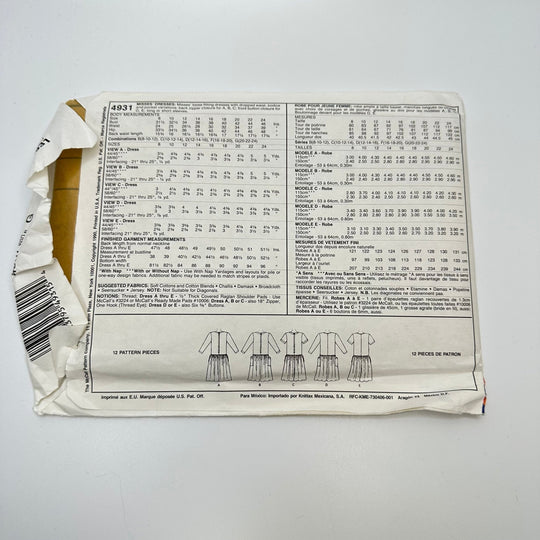 Sewing Pattern - Womenswear - McCall&