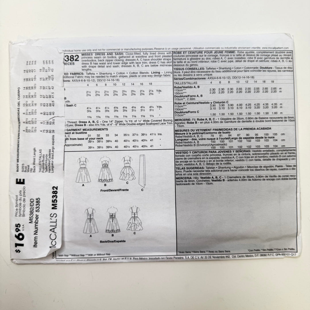 Sewing Pattern - Womenswear - McCall&