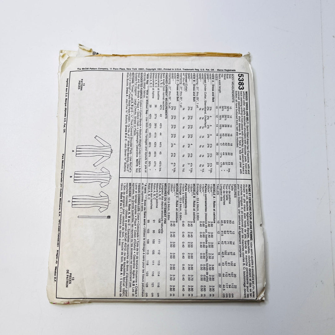 Sewing Pattern - Womenswear - McCall&
