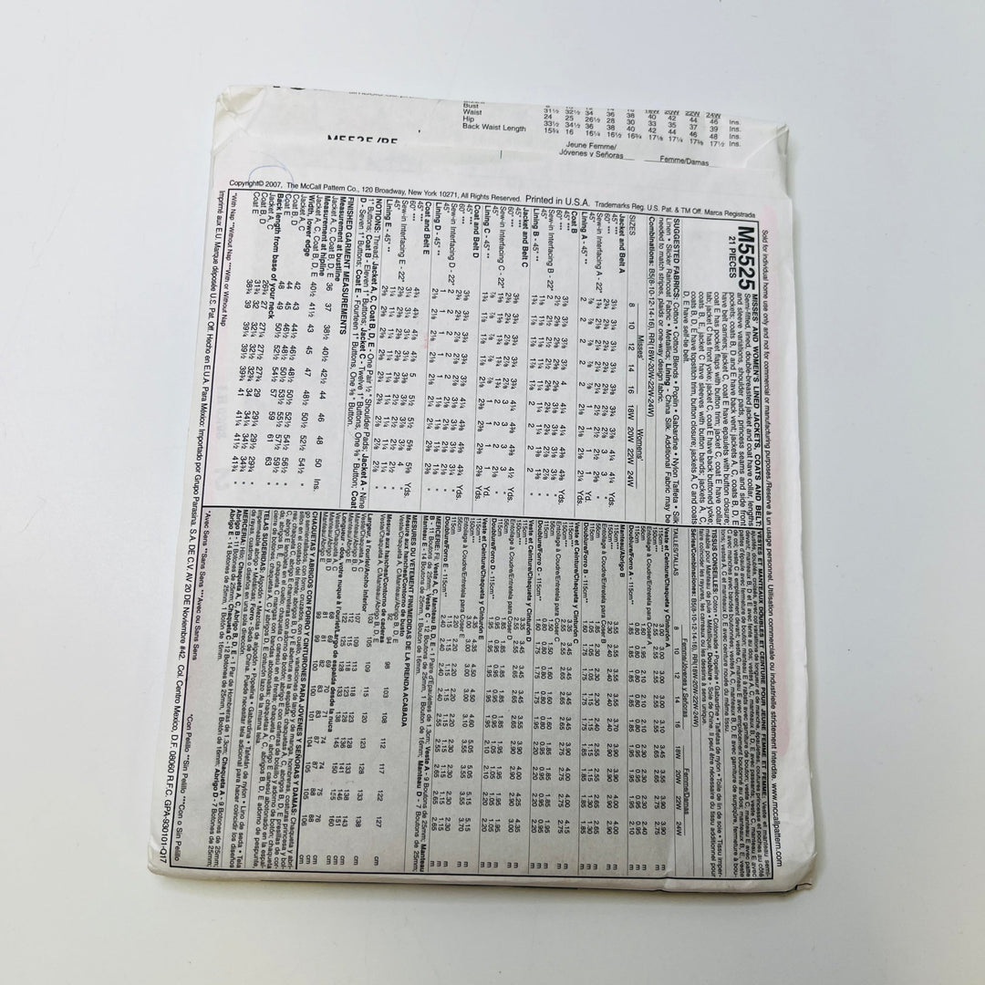 Sewing Pattern - Womenswear - McCall&