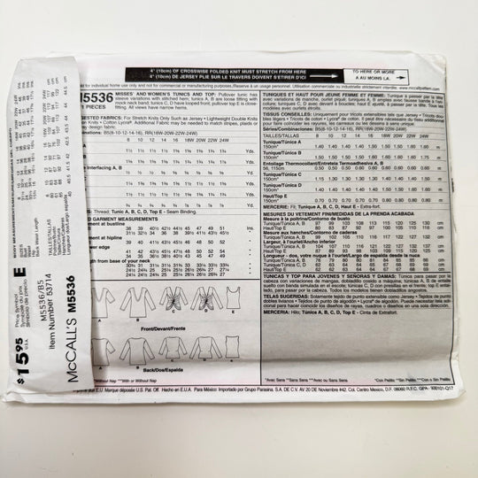Sewing Pattern - Womenswear - McCall&