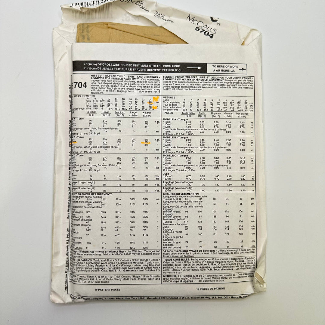 Sewing Pattern - Womenswear - McCall&