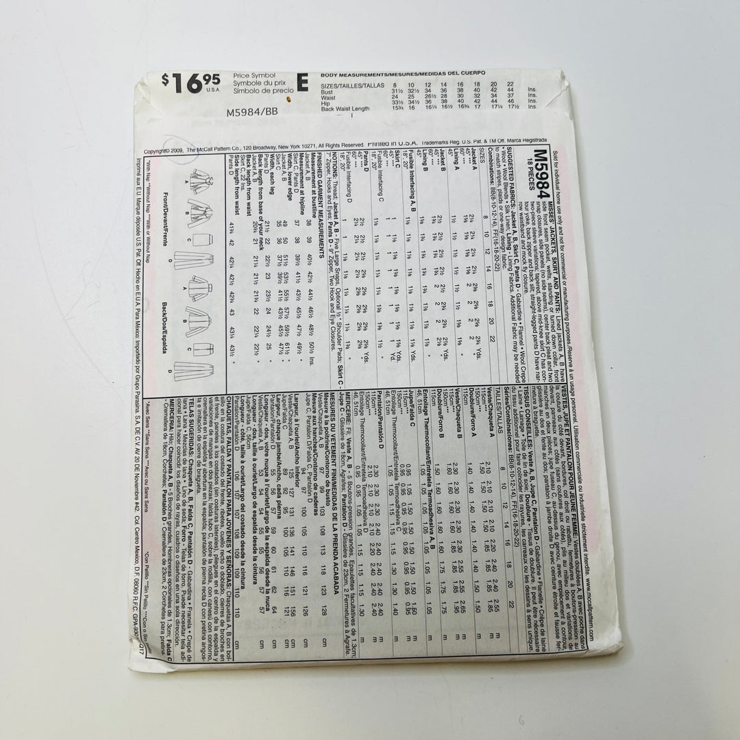 Sewing Pattern - Womenswear - McCall&