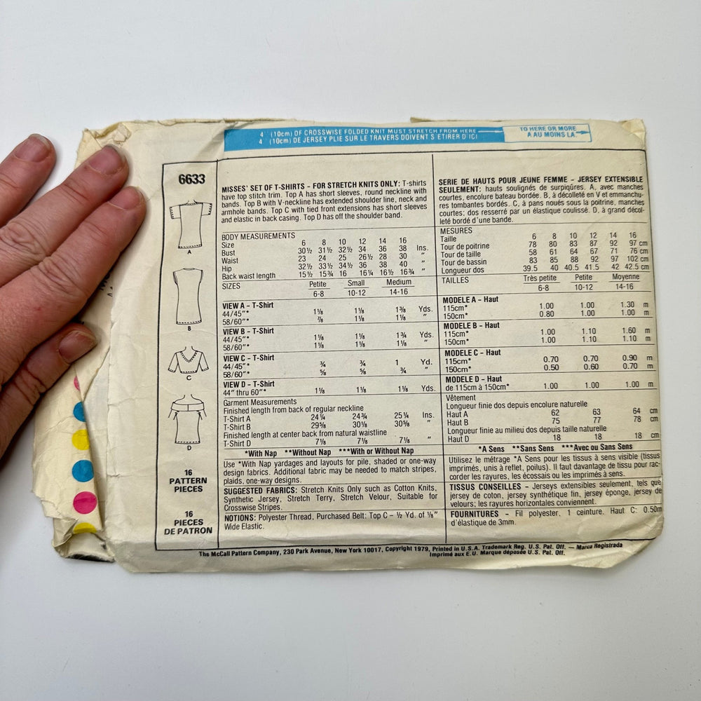 Sewing Pattern - Womenswear - McCall's 6633 - True Deadstock supplies Fabric by private - Sustainable Textile | FABCYCLE