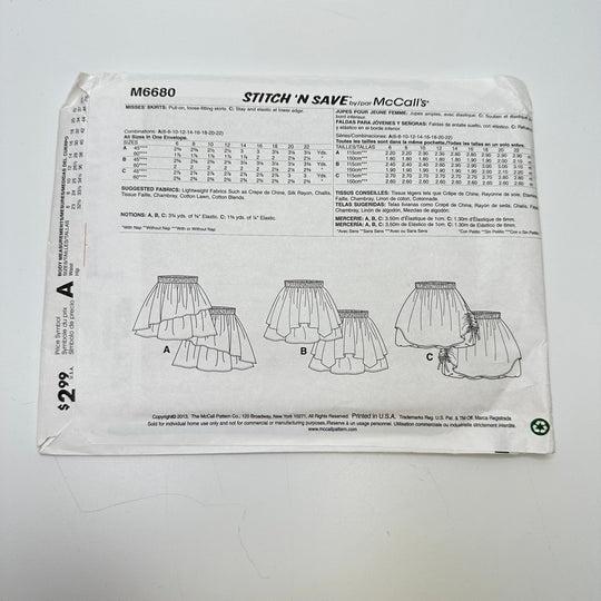 Sewing Pattern - Womenswear - McCall&
