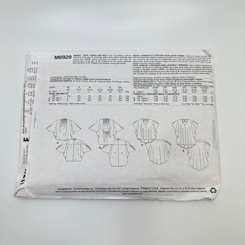 Sewing Pattern - Womenswear - McCall's 6929 - True Deadstock supplies Fabric by private - Sustainable Textile | FABCYCLE
