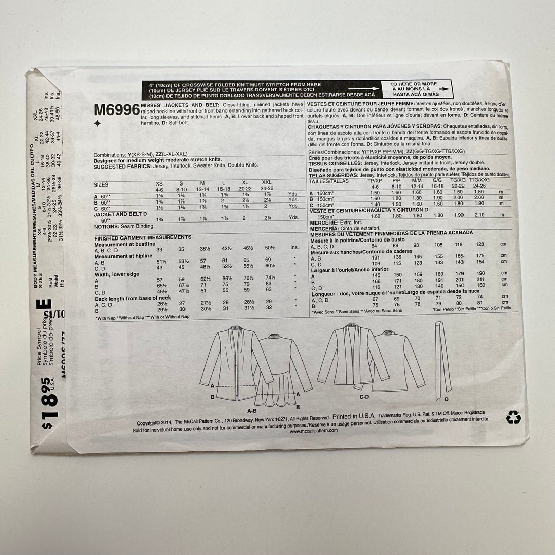 Sewing Pattern - Womenswear - McCall&