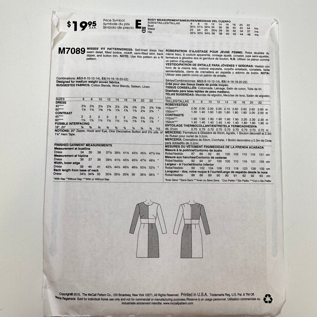 Sewing Pattern - Womenswear - McCall&
