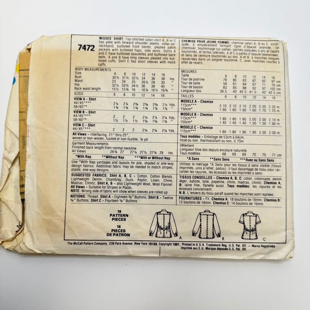 Sewing Pattern - Womenswear - McCall&