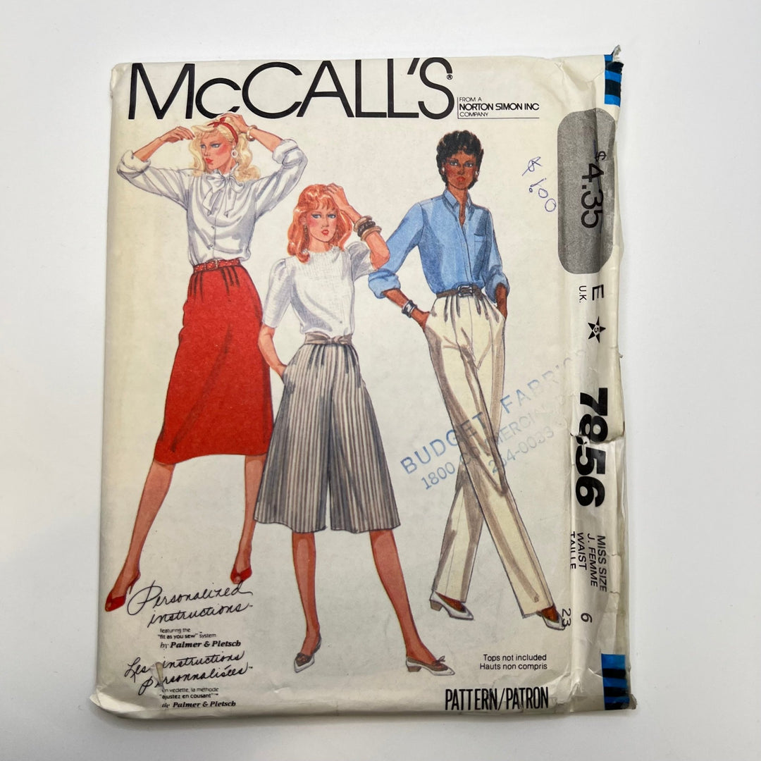Sewing Pattern - Womenswear - McCall's 7856 - True Deadstock supplies Fabric by private - Sustainable Textile | FABCYCLE