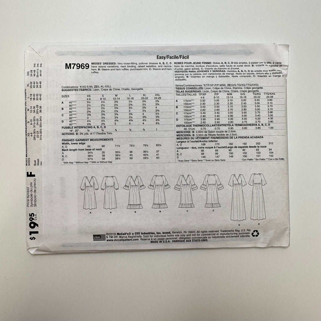 Sewing Pattern - Womenswear - McCall&