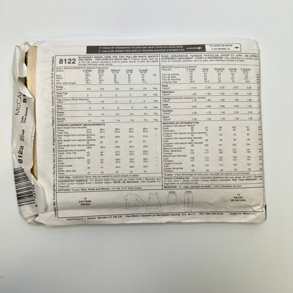 Sewing Pattern - Womenswear - McCall's 8122 - True Deadstock supplies Fabric by private - Sustainable Textile | FABCYCLE