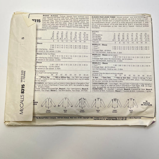 Sewing Pattern - Womenswear - McCall&