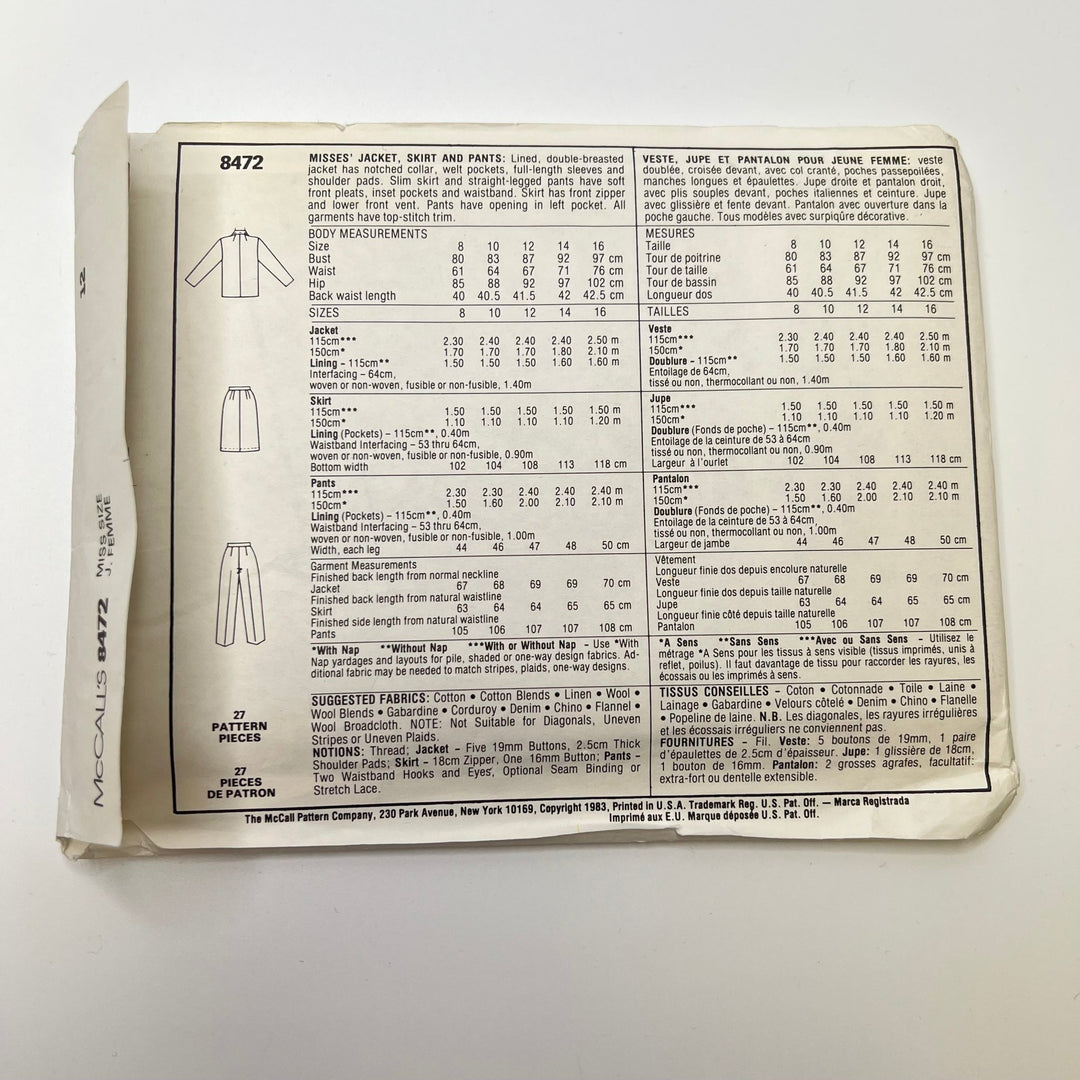Sewing Pattern - Womenswear - McCall&