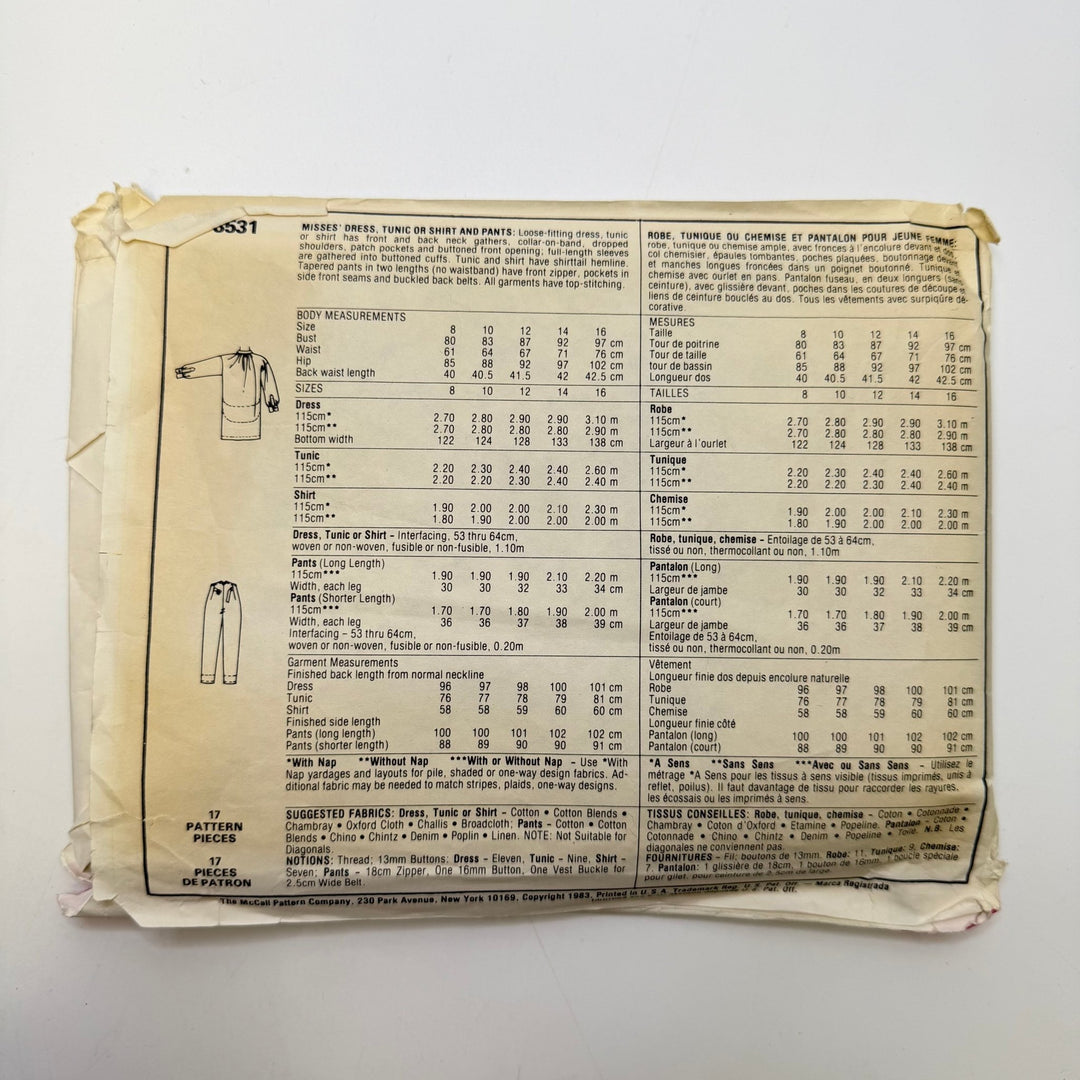 Sewing Pattern - Womenswear - McCall&