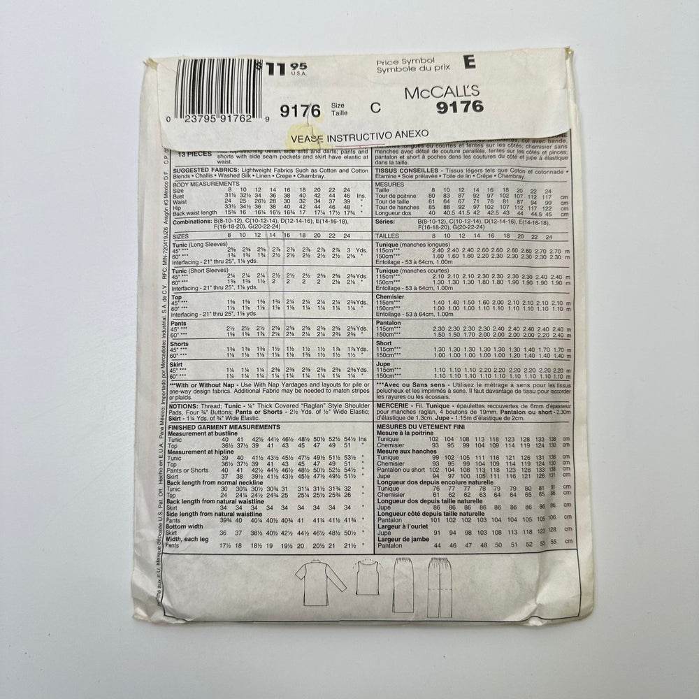 Sewing Pattern - Womenswear - McCall's 9176 - True Deadstock supplies Fabric by private - Sustainable Textile | FABCYCLE