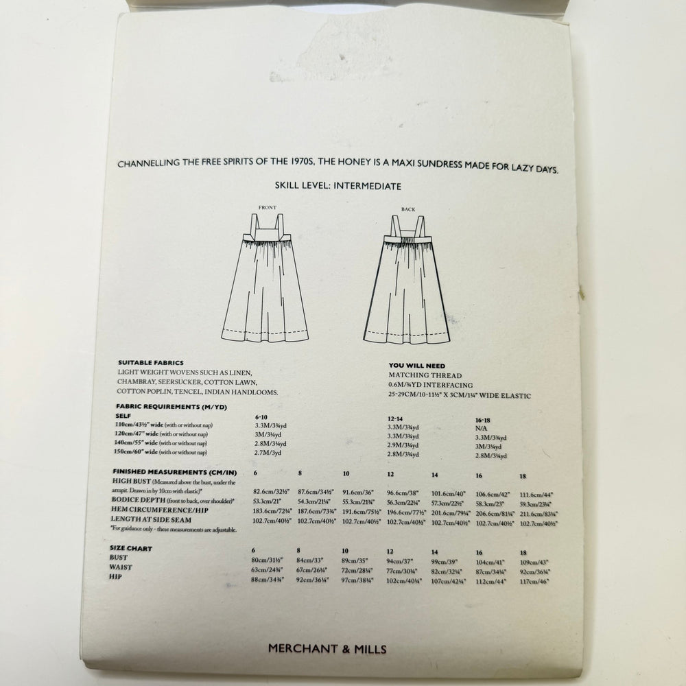 Sewing Pattern - Womenswear - Merchant & Mills Honey Dress - True Deadstock supplies Fabric by private - Sustainable Textile | FABCYCLE