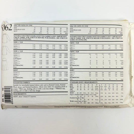 Sewing Pattern - Womenswear - New Look 6062 - True Deadstock supplies Fabric by private - Sustainable Textile | FABCYCLE