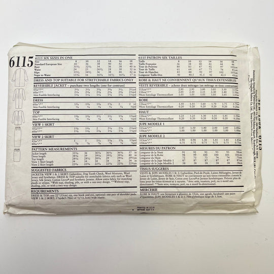 Sewing Pattern - Womenswear - New Look 6115 - True Deadstock supplies Fabric by private - Sustainable Textile | FABCYCLE