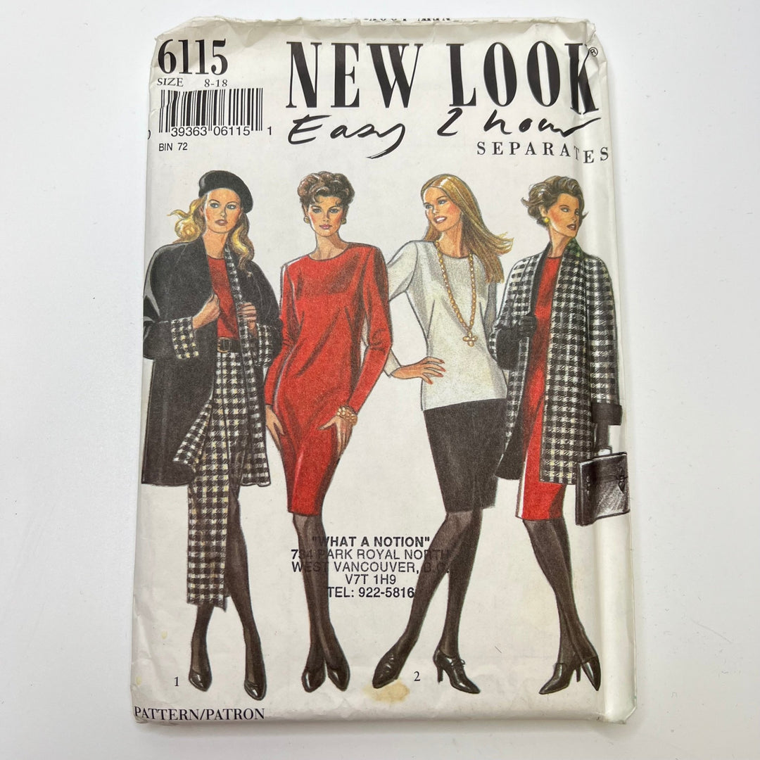 Sewing Pattern - Womenswear - New Look 6115 - True Deadstock supplies Fabric by private - Sustainable Textile | FABCYCLE