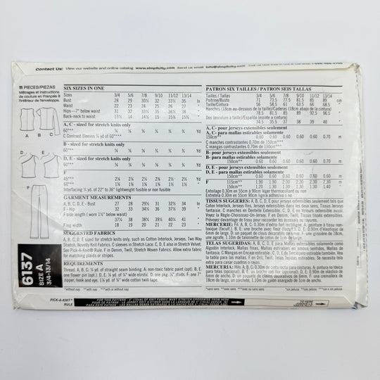 Sewing Pattern - Womenswear - New Look 6137 - True Deadstock supplies Fabric by private - Sustainable Textile | FABCYCLE