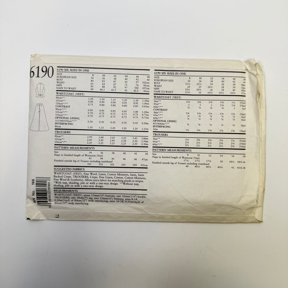 Sewing Pattern - Womenswear - New Look 6190 - True Deadstock supplies Fabric by private - Sustainable Textile | FABCYCLE