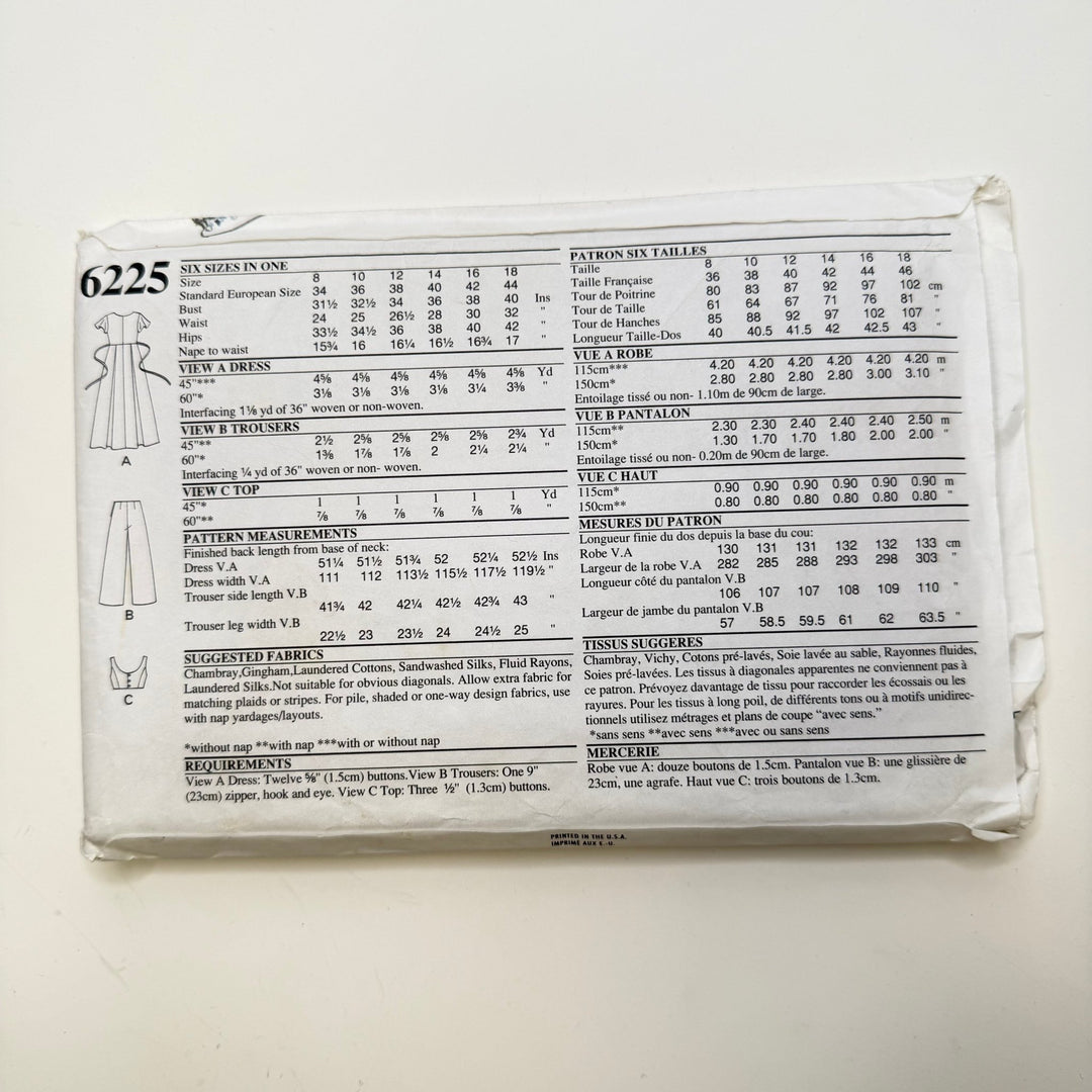Sewing Pattern - Womenswear - New Look 6225 - True Deadstock supplies Fabric by private - Sustainable Textile | FABCYCLE