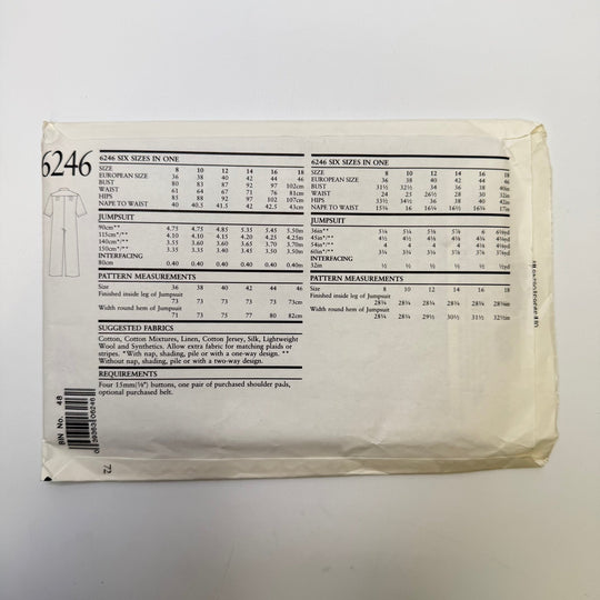 Sewing Pattern - Womenswear - New Look 6246 - True Deadstock supplies Fabric by private - Sustainable Textile | FABCYCLE