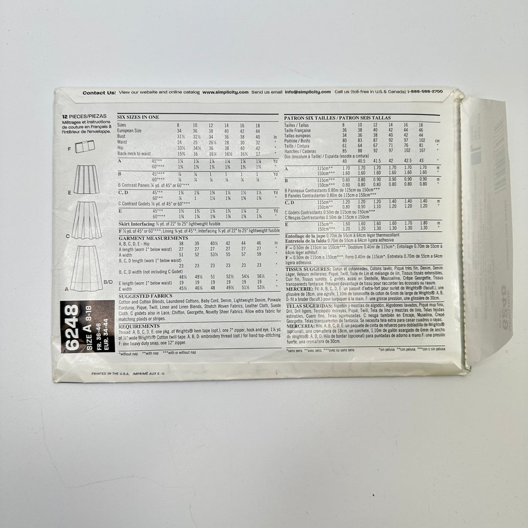 Sewing Pattern - Womenswear - New Look 6248 - True Deadstock supplies Fabric by private - Sustainable Textile | FABCYCLE