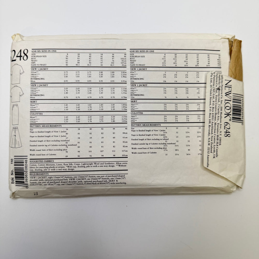 Sewing Pattern - Womenswear - New Look 6248 - True Deadstock supplies Fabric by private - Sustainable Textile | FABCYCLE