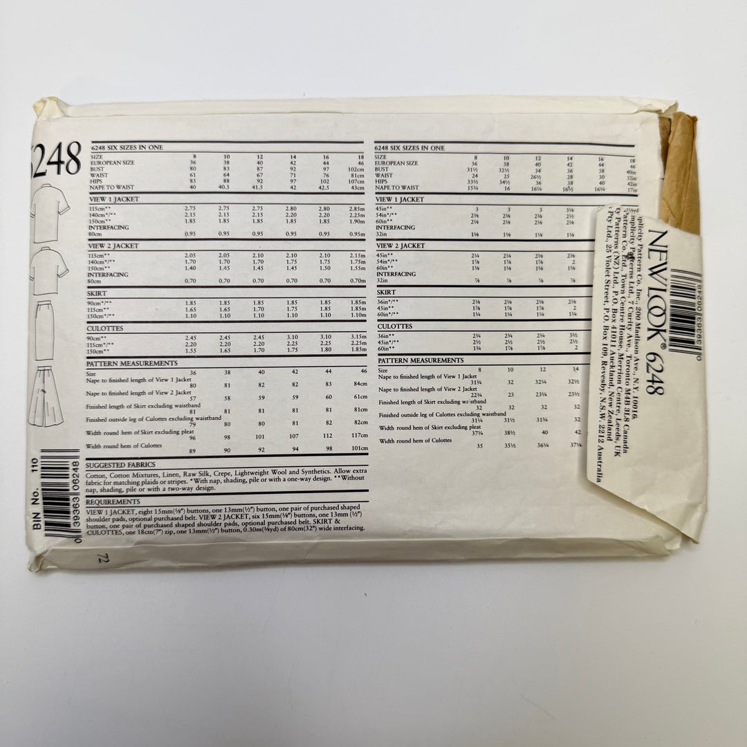 Sewing Pattern - Womenswear - New Look 6248 - True Deadstock supplies Fabric by private - Sustainable Textile | FABCYCLE