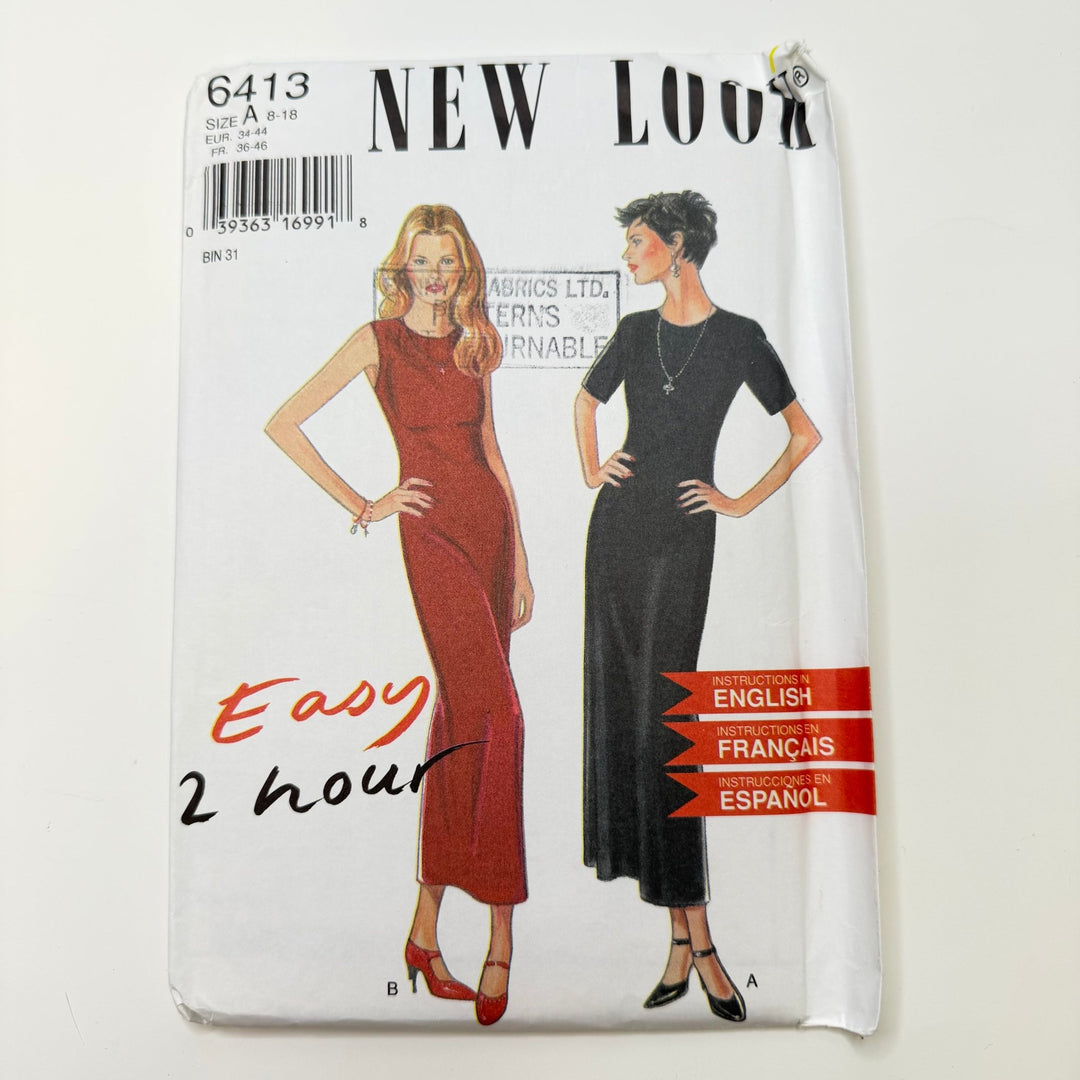 Sewing Pattern - Womenswear - New Look 6413 - True Deadstock supplies Fabric by private - Sustainable Textile | FABCYCLE