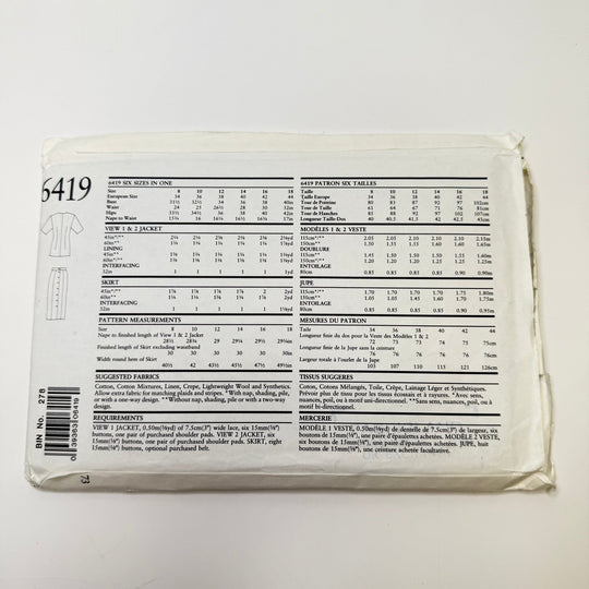 Sewing Pattern - Womenswear - New Look 6419 - True Deadstock supplies Fabric by private - Sustainable Textile | FABCYCLE