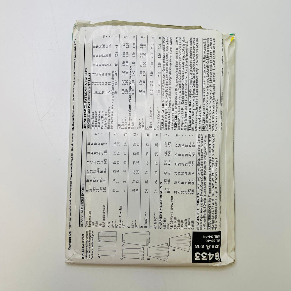 Sewing Pattern - Womenswear - New Look 6433 - True Deadstock supplies Fabric by private - Sustainable Textile | FABCYCLE