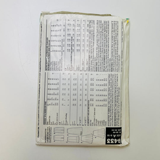 Sewing Pattern - Womenswear - New Look 6433 - True Deadstock supplies Fabric by private - Sustainable Textile | FABCYCLE