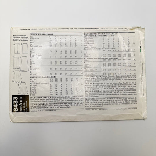 Sewing Pattern - Womenswear - New Look 6433 - True Deadstock supplies Fabric by private - Sustainable Textile | FABCYCLE