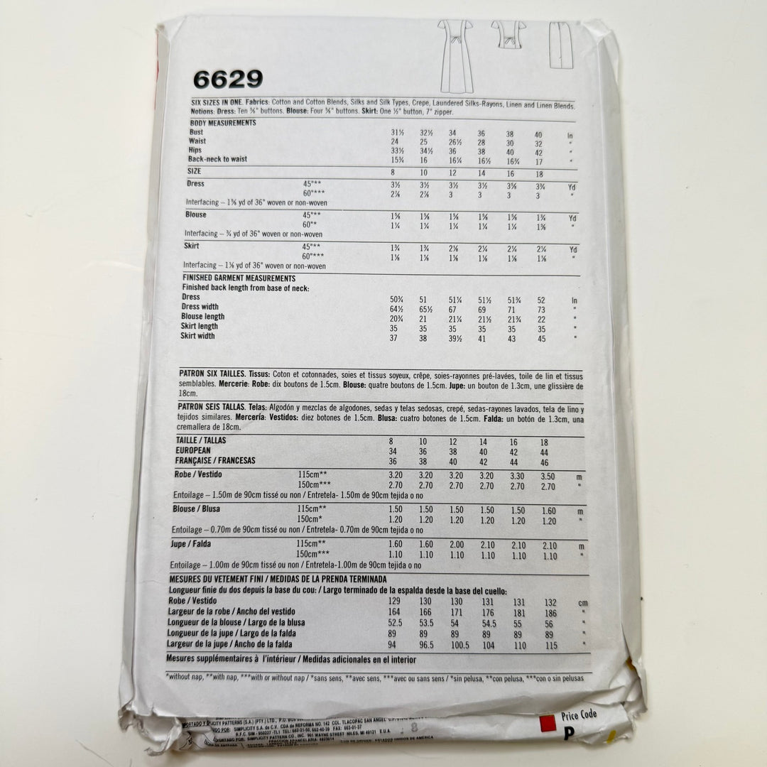 Sewing Pattern - Womenswear - New Look 6629 - True Deadstock supplies Fabric by private - Sustainable Textile | FABCYCLE