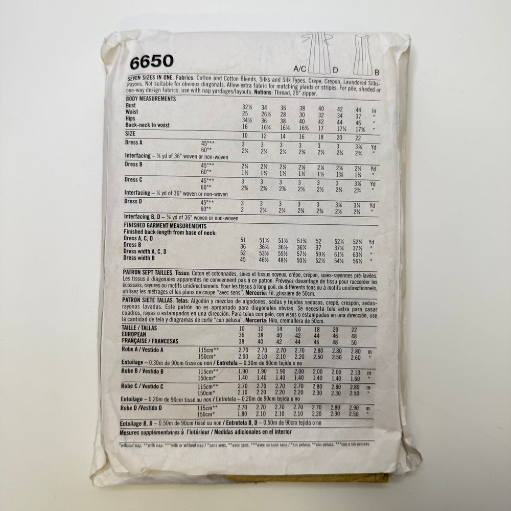 Sewing Pattern - Womenswear - New Look 6650 - True Deadstock supplies Fabric by private - Sustainable Textile | FABCYCLE